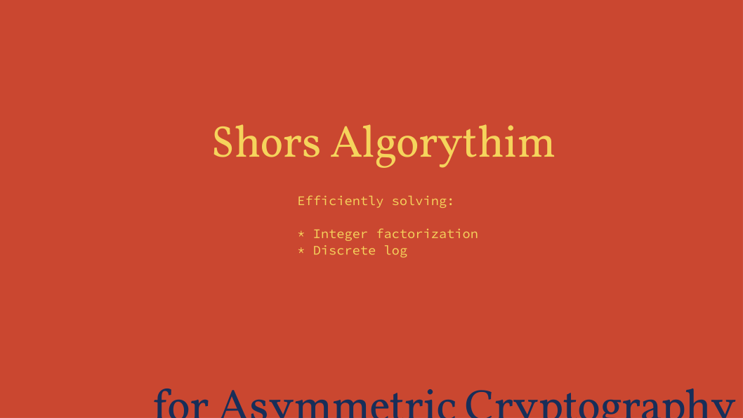 Slide: Shor's Algorithm.